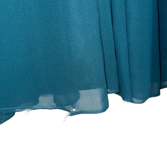 Jenny Yoo Dark Teal High Neckline Maxi Formal Gown / Dress Women’s US 4 - Picture 6 of 9